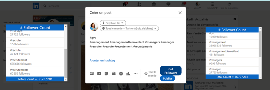 Utiliser les hashtags sur LinkedIn 